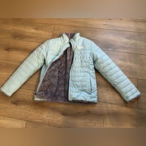 The North Face Kids' Mossbud Swirl Reversible Water Repellent Heatseeker Jacket